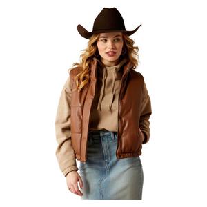 Swirls Faux Leather Womens Vest Ariat